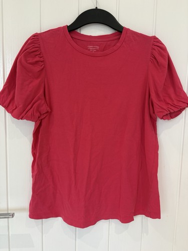 Ladies cerise pink puff sleeve - ladies,
