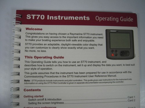 Raymarine st70 instruments - st70,