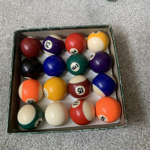 Boxed snooker balls used - snooker,