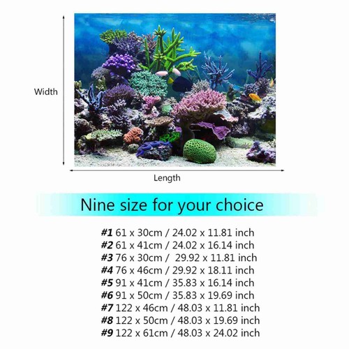 Pvc aquatic fish tank poster - aquatic,