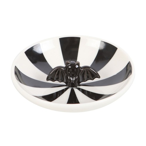 Black white stripe bat - white,