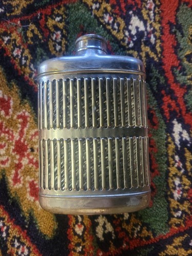 Caged glass flask - caged,