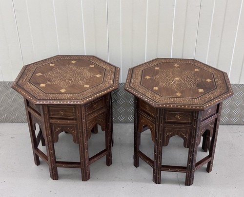 Pair indian inlaid - pair,