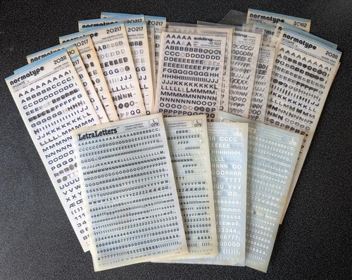 Letraset letters mixed bundle - letters,
