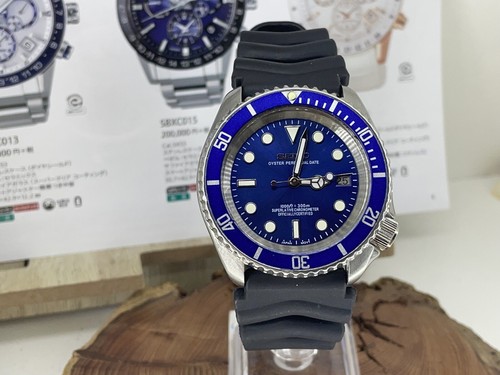 Seiko royal blue dial modded - blue,
