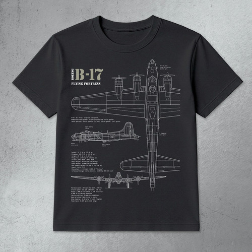 Flying fortress t shirt - b-17, t-shirt