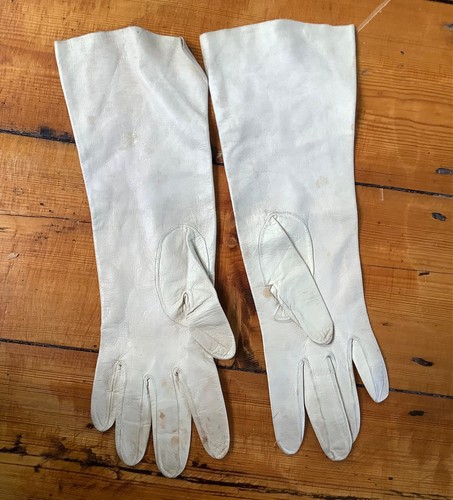 Victorian ivory leather - , long