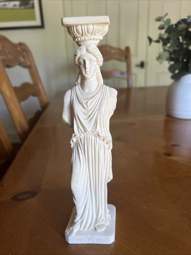 White bonded marble caryatid - white,