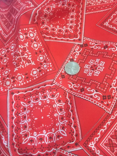 Vintage fabric red - , bandana