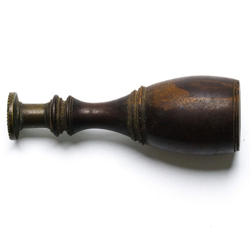 English brass wood desk seal - english,