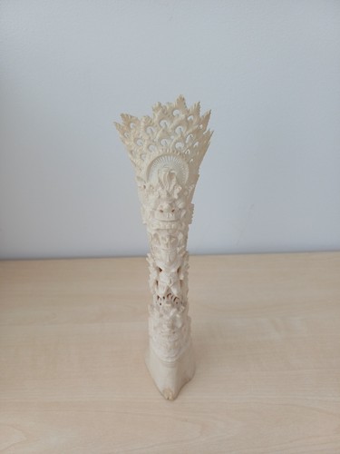 Vintage balinese carved bovine - carved,