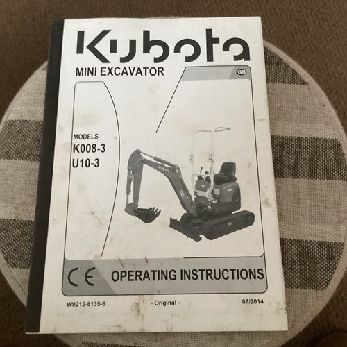 Kubota k008 micro - kubota, operators