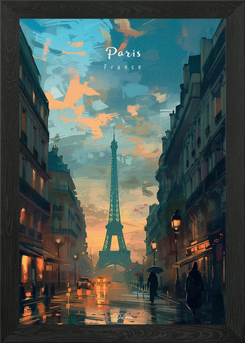 Paris eiffel tower framed wall - paris,