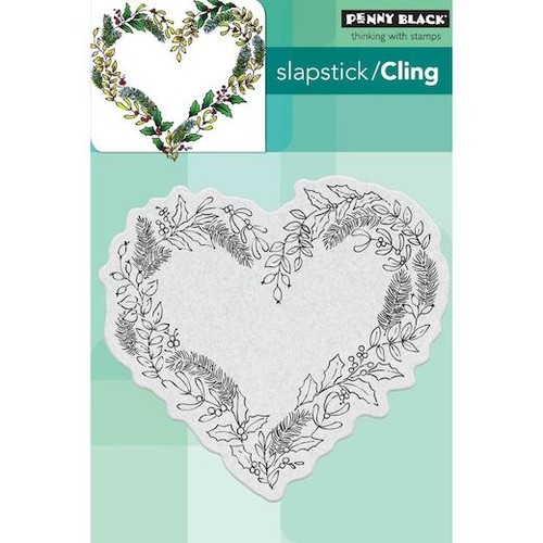 Penny black cling rubber stamp - black,