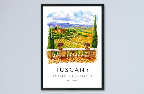Tuscany watercolor - tuscany,