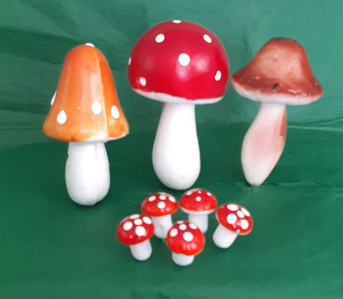 Faux mushroom toadstool - &,