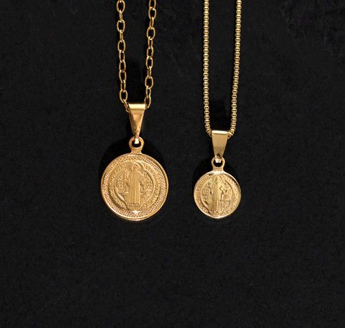 Saint benedict gold filled - saint,
