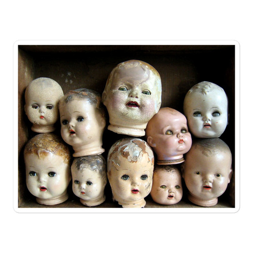 Vinyl sticker creepy - creepy, dolls