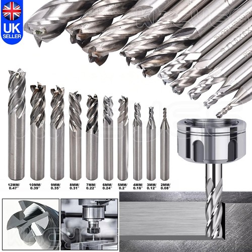10x end mill set - end, flutes