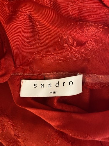 Sandro paris red pussy bow - sandro,