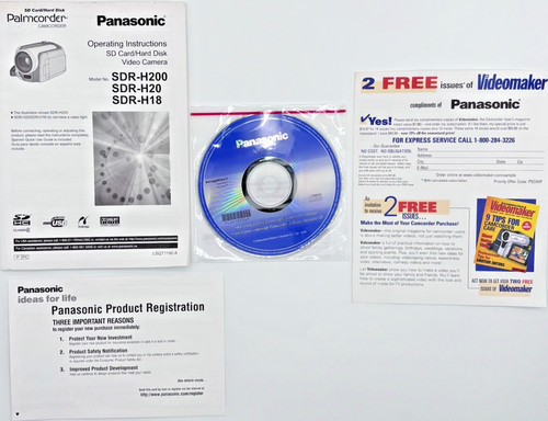 Panasonic sdr h200 - panasonic, sdr-h20