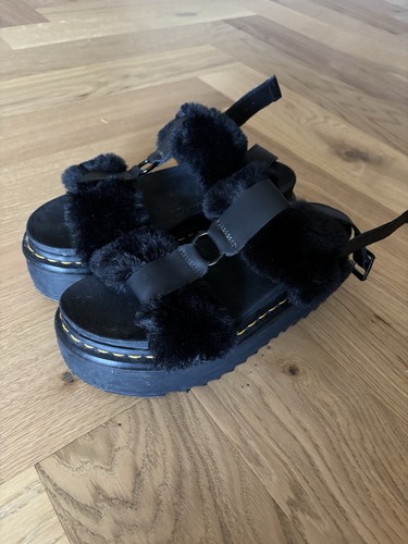 Martens black fluffy - martens,