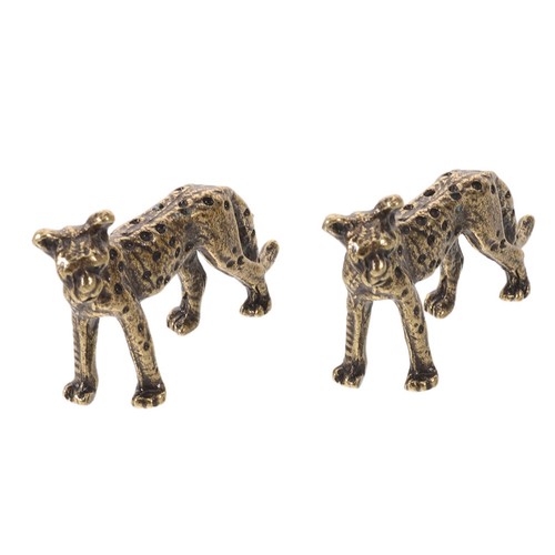 Pcs brass leopard ornament - 6,