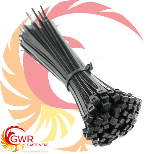 200mm 5mm black nylon - 200mm, 2.5mm