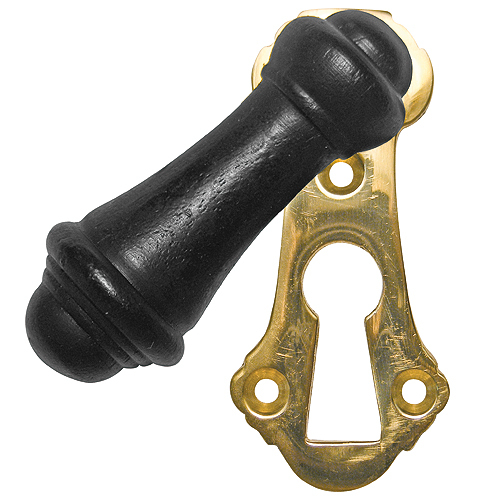 Ebonised hardwood escutcheon