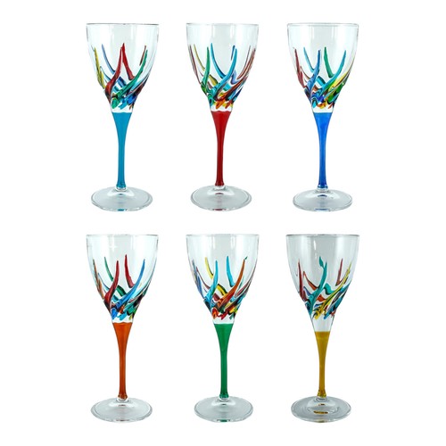 Set six murano wine glass - of,