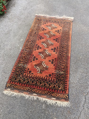 Oriental afghan knotted - oriental, wool