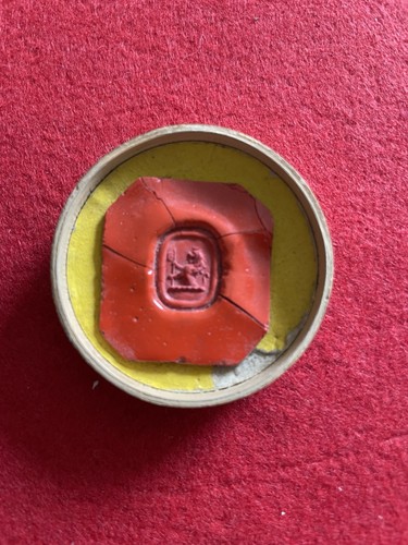 Fine antique red wax - seal, in