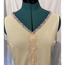 Vintage yellow silky peignoir - vintage,