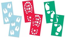 Santa footprint stencils - footprint, elf