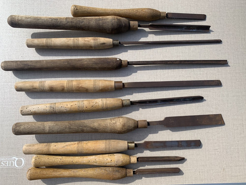 Set wood turning chisels - wood,