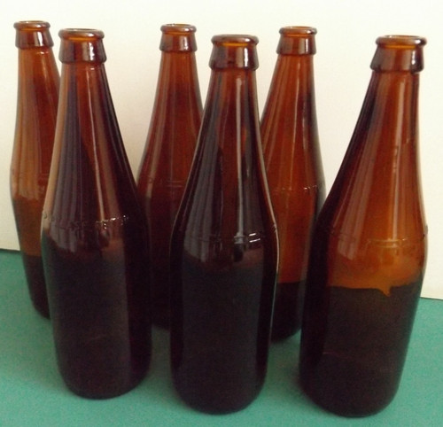 Glass beer bottles brown - glass,