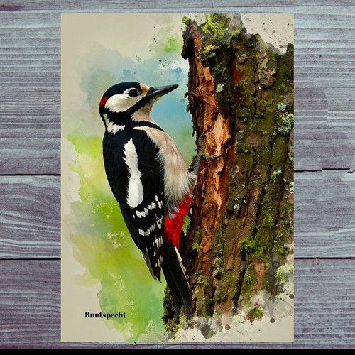 Photo magnet woodpecker