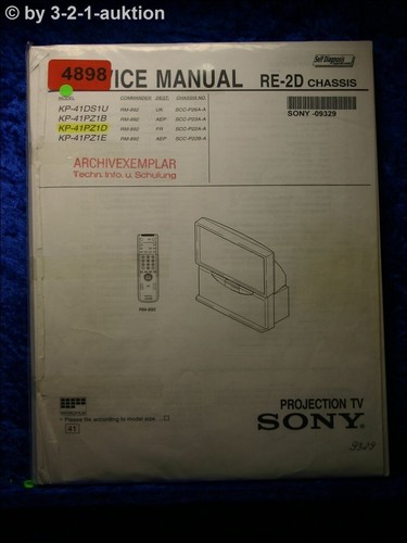 Sony service manual 41pz1d - sony,
