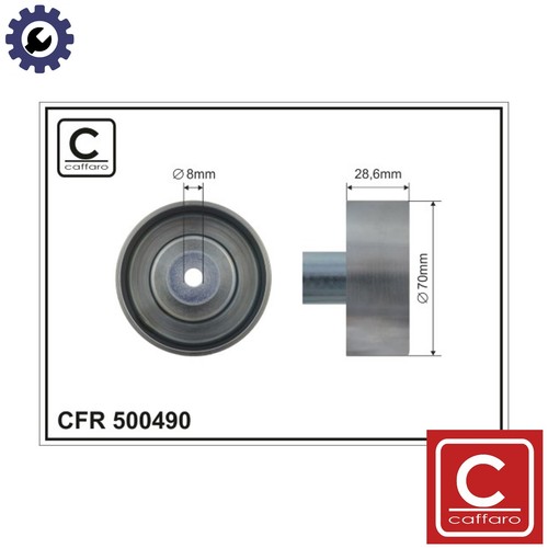 Deflectionguide pulley vribbed - deflectionguide,