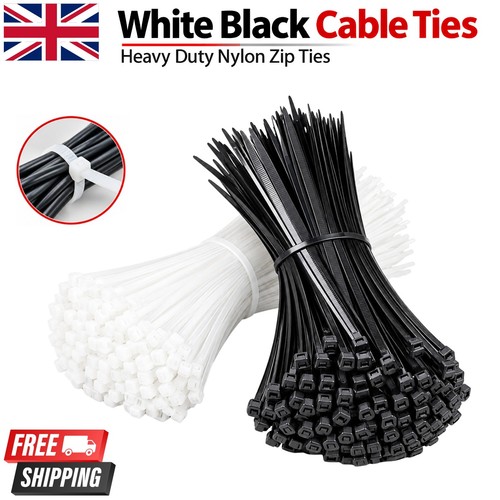 White black cable ties zip - cable,