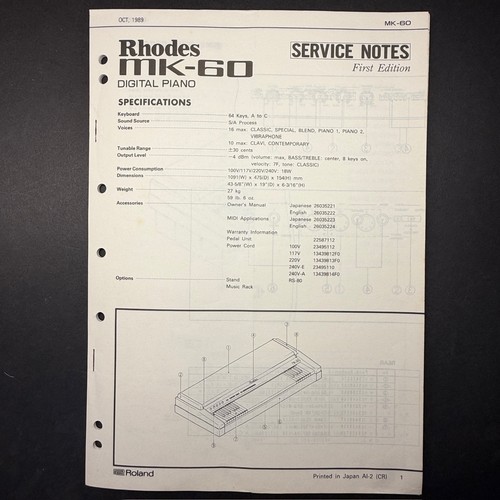 Vintage rhodes digital - rhodes,