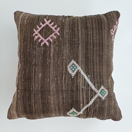 Moroccan cactus silk cushion - silk,