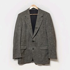 Magee Tweed Blazer Jacket Men 44 Inch Chest Grey Flecked 2 Button Donegal Tweed