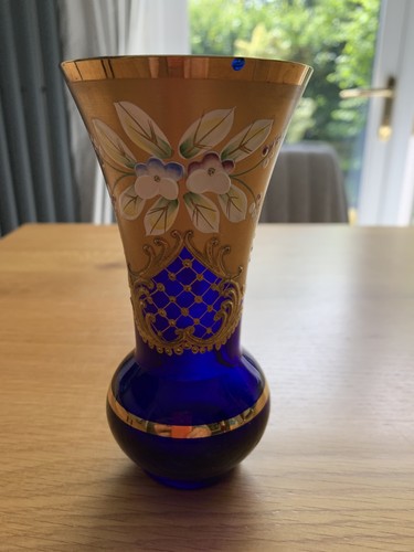 Blue cobalt glass bohemian - blue,