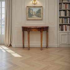 Mahogany Half Moon Console