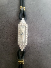 Gruen vintage Platinum, Diamond art deco wrist watch. 1920's