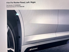 BMW 5 SERIES G30 G31  M PEFORMANCE SILL SKIRT  FILM ROKER PANEL 51142350435