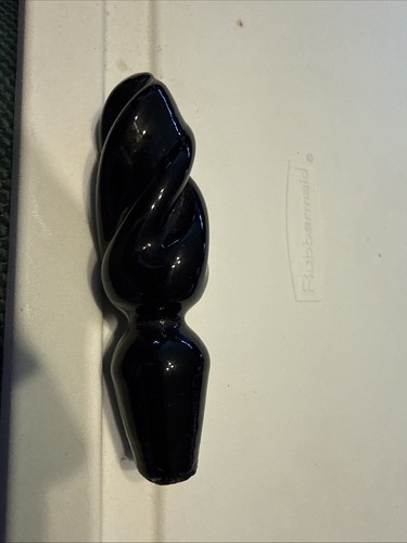 Black twisted glass stopper - glass,