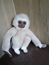 Nature Planet Monkey White Hand Gibbon Cuddle Toy Sitting 25cm A416