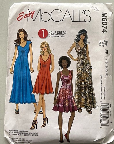Mccall sewing pattern m6074 - mccall's,